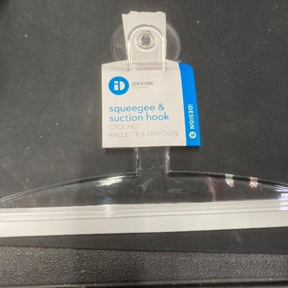 2 for $15 Plastic Bathroom Squeegee, with Suction Hook Holder, Clear, 12-Inch - Picture 2 of 4